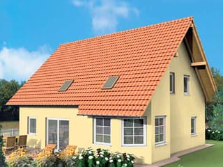 Massivhaus Clever von Wagener Systemhausbau Schlüsselfertig ab 282000€, Satteldach-Klassiker Außenansicht 1
