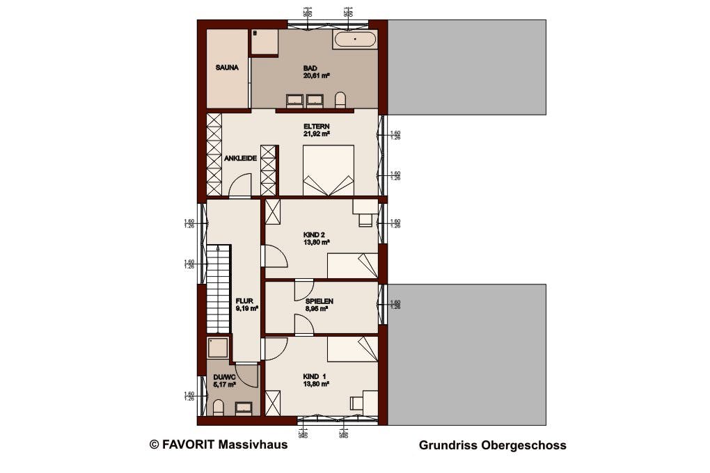 Massivhaus Concept Design 198 von FAVORIT Massivhaus Schlüsselfertig ab 497270€, Cubushaus Grundriss 2