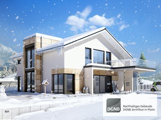 Fertighaus CONCEPT-M 163 München von Bien-Zenker Schlüsselfertig ab 609096€, Satteldach-Klassiker Außenansicht 5