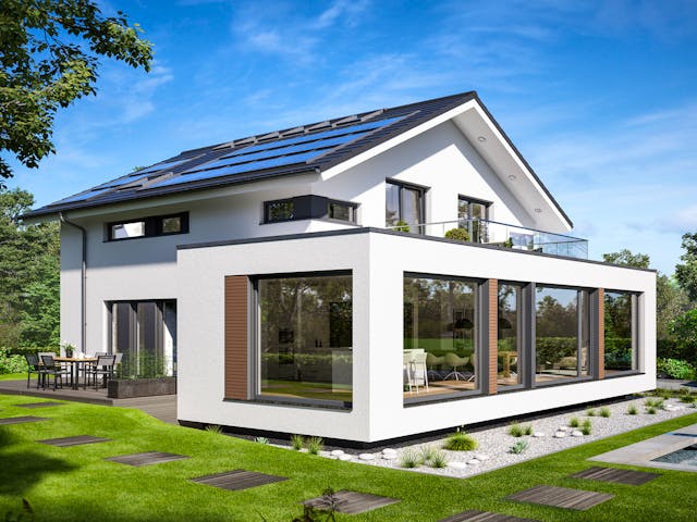 Fertighaus CONCEPT-M 210 Günzburg von Bien-Zenker, Satteldach-Klassiker Außenansicht 1