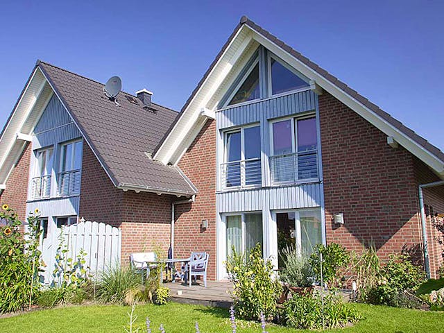 Fertighaus Anneke (KfW-Effizienzhaus 40 EE) von Dammann-Haus Schlüsselfertig ab 326500€, Satteldach-Klassiker Außenansicht 1
