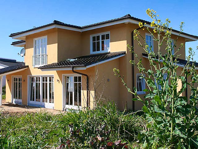 Fertighaus Conny (KfW-Effizienzhaus 40 EE) von Dammann-Haus Schlüsselfertig ab 557700€, Stadtvilla Außenansicht 1