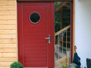 Fertighaus Isa (KfW-Effizienzhaus 40 EE) von Dammann-Haus Schlüsselfertig ab 297700€, Satteldach-Klassiker Außenansicht 3