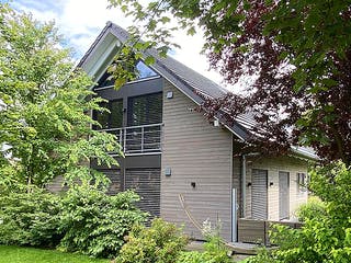 Fertighaus Julia 2 (KfW-Effizienzhaus 40 EE) von Dammann-Haus Schlüsselfertig ab 339200€, Satteldach-Klassiker Außenansicht 1