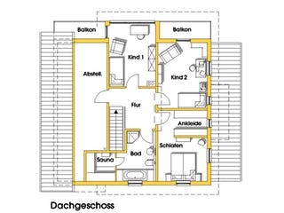 Fertighaus Margret (KfW-Effizienzhaus 40 EE) von Dammann-Haus Schlüsselfertig ab 508800€, Pultdachhaus Grundriss 2