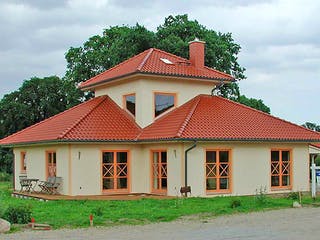 Fertighaus Susanne (KfW-Effizienhaus 40 EE) von Dammann-Haus Schlüsselfertig ab 381800€, Stadtvilla Außenansicht 2