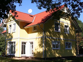 Fertighaus Svanhild (KfW-Effizienzhaus 40 EE) von Dammann-Haus Schlüsselfertig ab 413900€, Außenansicht 3