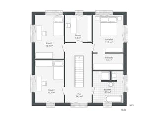 Fertighaus Discovery XL von Danhaus Deutschland Schlüsselfertig ab 454344€, Stadtvilla Grundriss 2