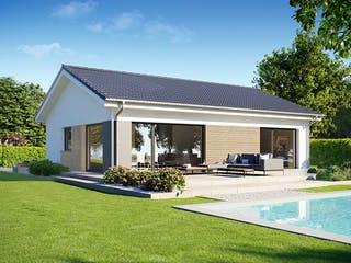 Fertighaus Perfect 86 von Danwood - Österreich Schlüsselfertig ab 212000€, Bungalow Außenansicht 2