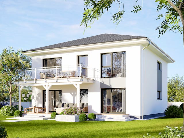 Fertighaus Plus 204 von Danwood Schlüsselfertig ab 482200€, Stadtvilla Außenansicht 1