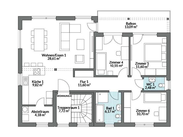 Fertighaus Plus 220 von Danwood Schlüsselfertig ab 479900€, Stadtvilla Grundriss 2