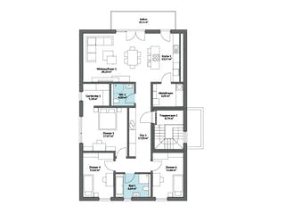 Fertighaus Plus 270 von Danwood Schlüsselfertig ab 533700€, Satteldach-Klassiker Grundriss 2