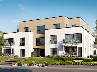 Fertighaus Poly 1100 W10 von Danwood, Cubushaus Außenansicht 1