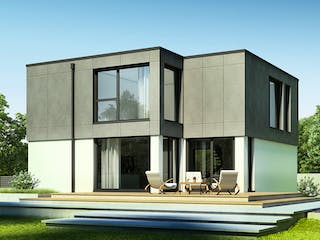 Fertighaus Next 170 F von Danwood - NEXT by Danwood Schlüsselfertig ab 529000€, Cubushaus Außenansicht 2
