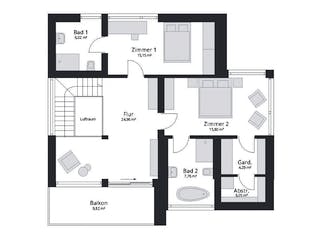 Fertighaus Next 170 WD von Danwood - NEXT by Danwood Schlüsselfertig ab 545000€, Stadtvilla Grundriss 2