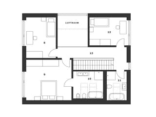Fertighaus Vision 172 von Danwood - VISION by Danwood Schlüsselfertig ab 746900€, Satteldach-Klassiker Grundriss 2