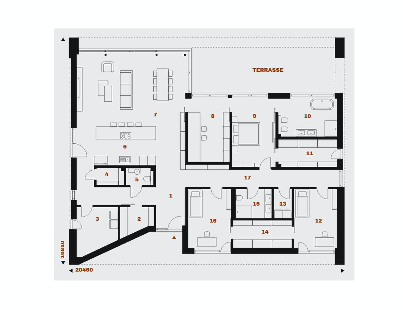 Fertighaus Vision 220 von Danwood - VISION by Danwood, Bungalow Grundriss 1