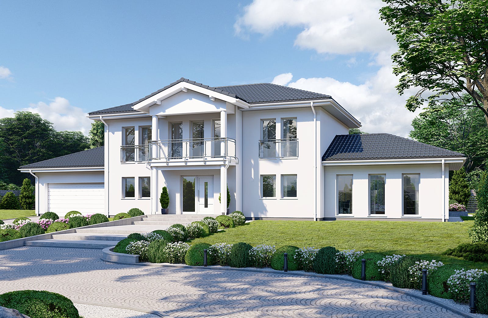 Fertighaus Classic 266 von Danwood Schlüsselfertig ab 504700€, Stadtvilla Außenansicht 1