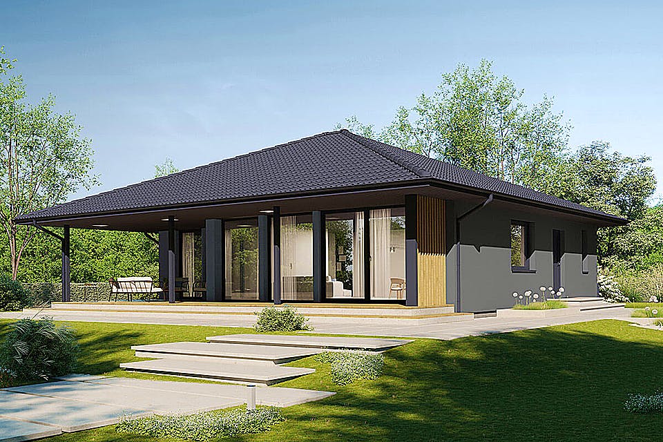 Fertighaus Next 110 WT von Danwood - NEXT by Danwood Schlüsselfertig ab 400700€, Bungalow Außenansicht 2