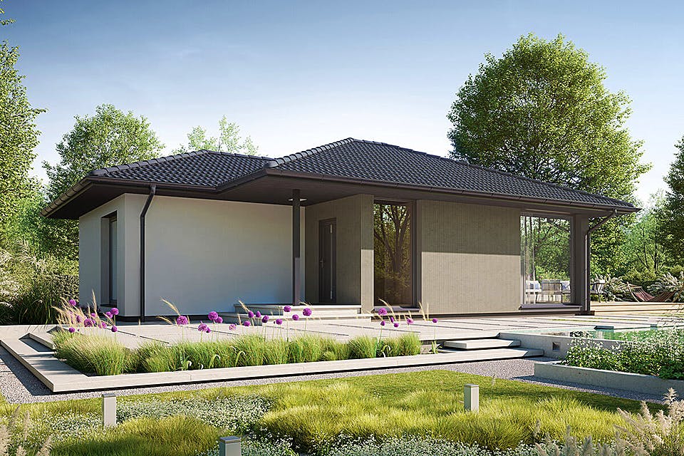 Fertighaus Next 80 W von Danwood - NEXT by Danwood Schlüsselfertig ab 286800€, Bungalow Außenansicht 1