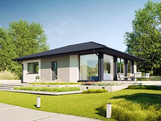 Fertighaus Next 90 W von Danwood - NEXT by Danwood Schlüsselfertig ab 299800€, Bungalow Außenansicht 2