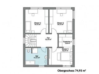 Fertighaus Park 152W von Danwood Schlüsselfertig ab 316300€, Stadtvilla Grundriss 2