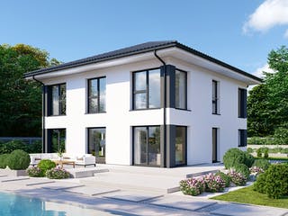 Fertighaus Park 180W von Danwood Schlüsselfertig ab 359900€, Stadtvilla Außenansicht 1