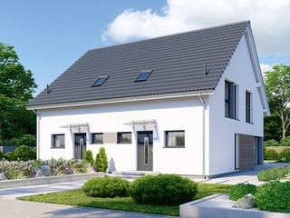 Fertighaus Partner 108 von Danwood Schlüsselfertig ab 248400€, Satteldach-Klassiker Außenansicht 1