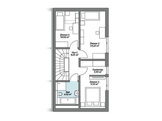 Fertighaus Partner 108 von Danwood Schlüsselfertig ab 248400€, Satteldach-Klassiker Grundriss 2
