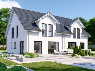 Fertighaus Partner 135 von Danwood Schlüsselfertig ab 286900€, Satteldach-Klassiker Außenansicht 2