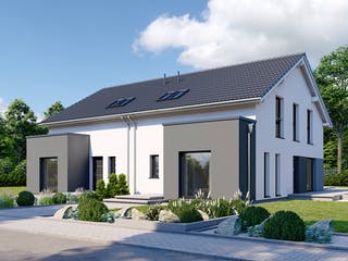 Fertighaus Partner 136 von Danwood Schlüsselfertig ab 287000€, Satteldach-Klassiker Außenansicht 1