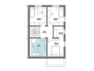 Fertighaus Partner 136 von Danwood Schlüsselfertig ab 287000€, Satteldach-Klassiker Grundriss 2
