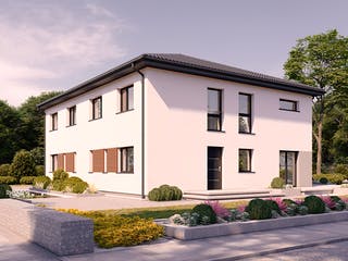 Fertighaus Partner 142W von Danwood Schlüsselfertig ab 292200€, Stadtvilla Außenansicht 1