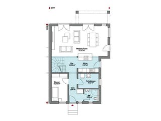 Fertighaus Partner 155W von Danwood Schlüsselfertig ab 325900€, Stadtvilla Grundriss 1
