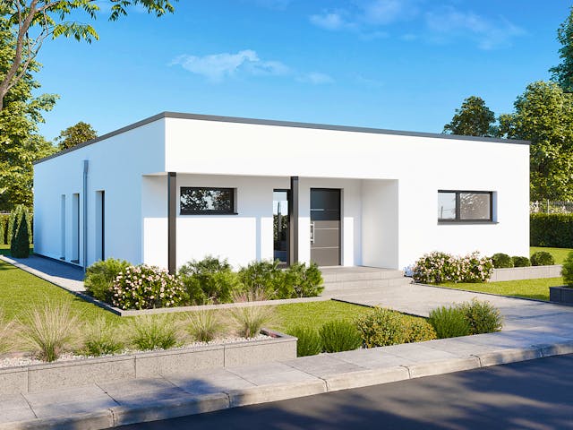 Fertighaus Perfect 120 Cube von Danwood Schlüsselfertig ab 302700€, Bungalow Außenansicht 1
