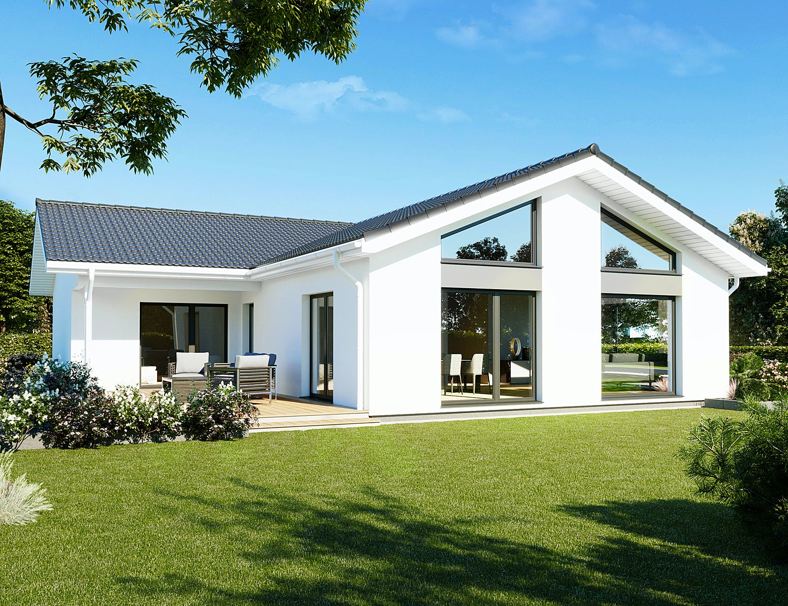 Fertighaus Perfect 132 von Danwood - Österreich Schlüsselfertig ab 289400€, Bungalow Außenansicht 1