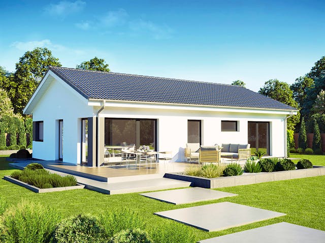 Fertighaus Perfect 95 von Danwood Schlüsselfertig ab 231500€, Bungalow Außenansicht 1
