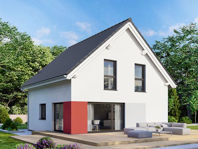 Fertighaus Point 110 von Danwood Schlüsselfertig ab 240900€, Satteldach-Klassiker Außenansicht 1