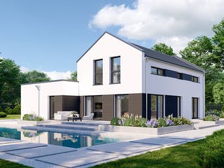Fertighaus Privat 191 von Danwood Schlüsselfertig ab 408000€, Satteldach-Klassiker Außenansicht 2
