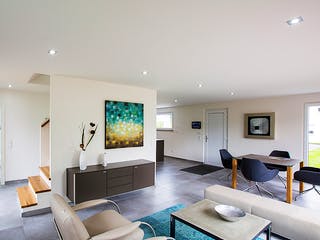 Massivhaus ICON 3 mit Satteldach von Dennert Massivhaus Ausbauhaus ab 230170€, Satteldach-Klassiker Innenansicht 3