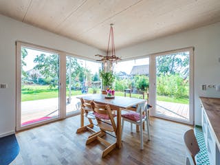 Blockhaus D146 Köstler von Frammelsberger R. Ingenieur-Holzbau, Satteldach-Klassiker Innenansicht 4