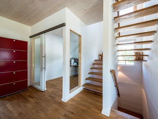 Blockhaus D146 Köstler von Frammelsberger R. Ingenieur-Holzbau, Satteldach-Klassiker Innenansicht 5