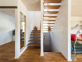 Blockhaus D146 Köstler von Frammelsberger R. Ingenieur-Holzbau, Satteldach-Klassiker Innenansicht 6