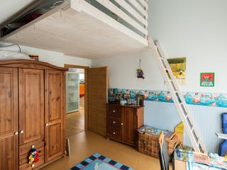 Blockhaus D176 Becker von Frammelsberger R. Ingenieur-Holzbau, Satteldach-Klassiker Innenansicht 5