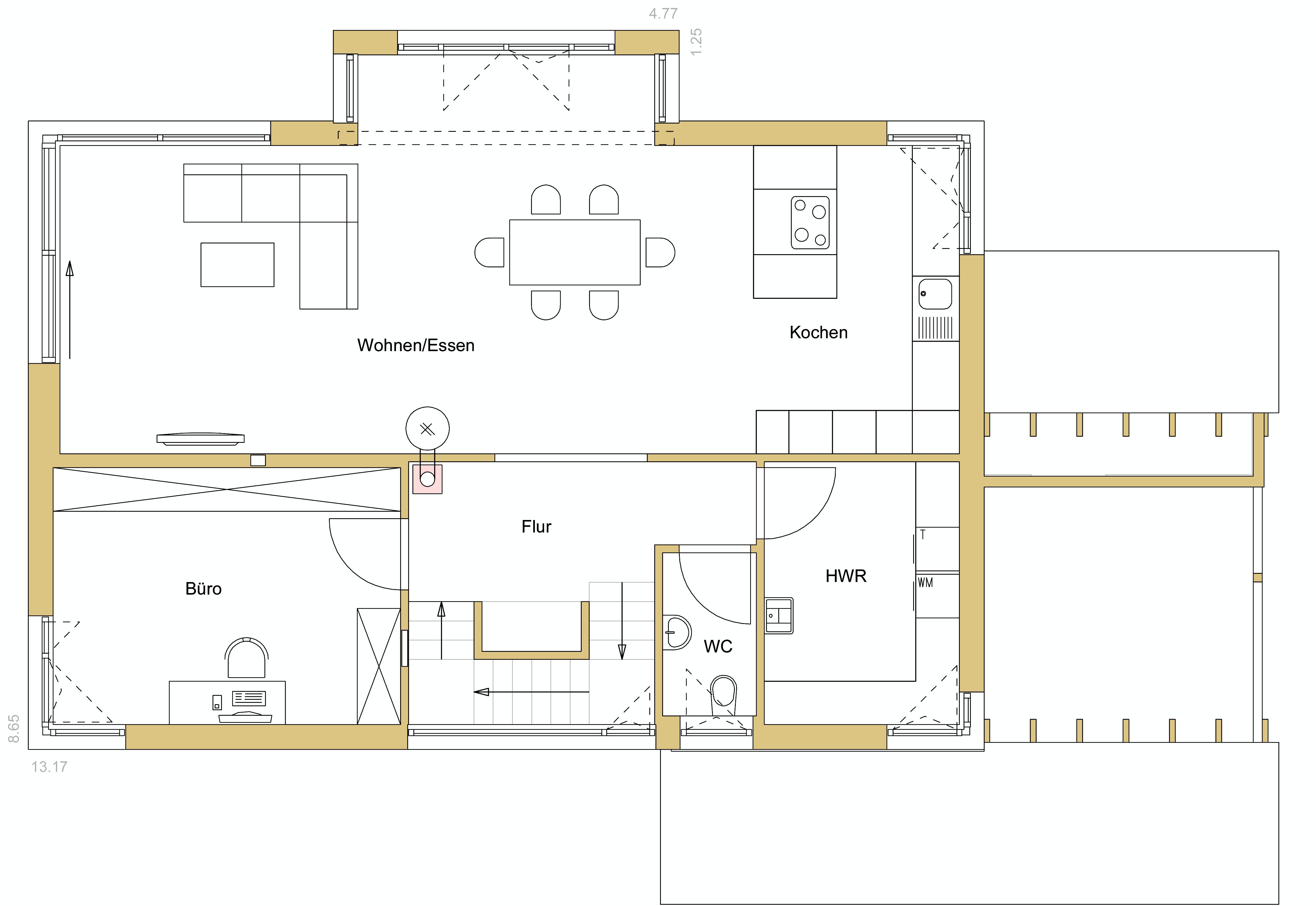 Blockhaus D193-Überlingen von Frammelsberger R. Ingenieur-Holzbau, Satteldach-Klassiker Grundriss 1