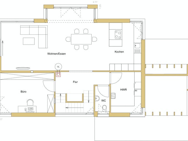 Blockhaus D193-Überlingen von Frammelsberger R. Ingenieur-Holzbau, Satteldach-Klassiker Grundriss 1