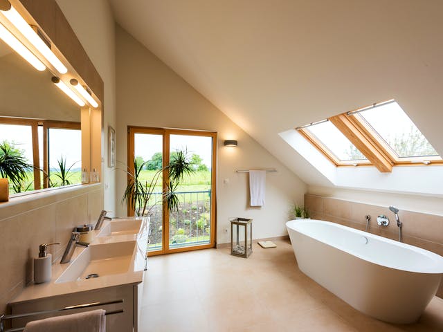 Blockhaus D193-Überlingen von Frammelsberger R. Ingenieur-Holzbau, Satteldach-Klassiker Innenansicht 7