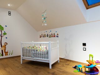 Blockhaus D282 Kocher von Frammelsberger R. Ingenieur-Holzbau, Satteldach-Klassiker Innenansicht 10