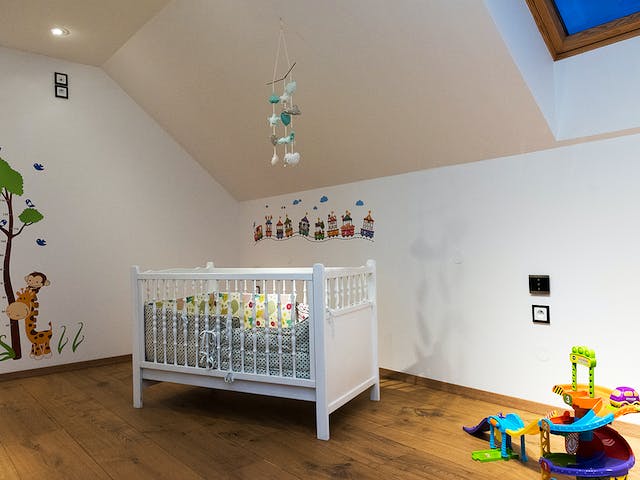 Blockhaus D282 Kocher von Frammelsberger R. Ingenieur-Holzbau, Satteldach-Klassiker Innenansicht 10