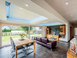 Blockhaus D282 Kocher von Frammelsberger R. Ingenieur-Holzbau, Satteldach-Klassiker Innenansicht 3